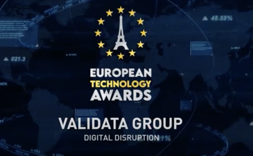 Validata wint ‘Digital Disruption’ Award European Technology Awards