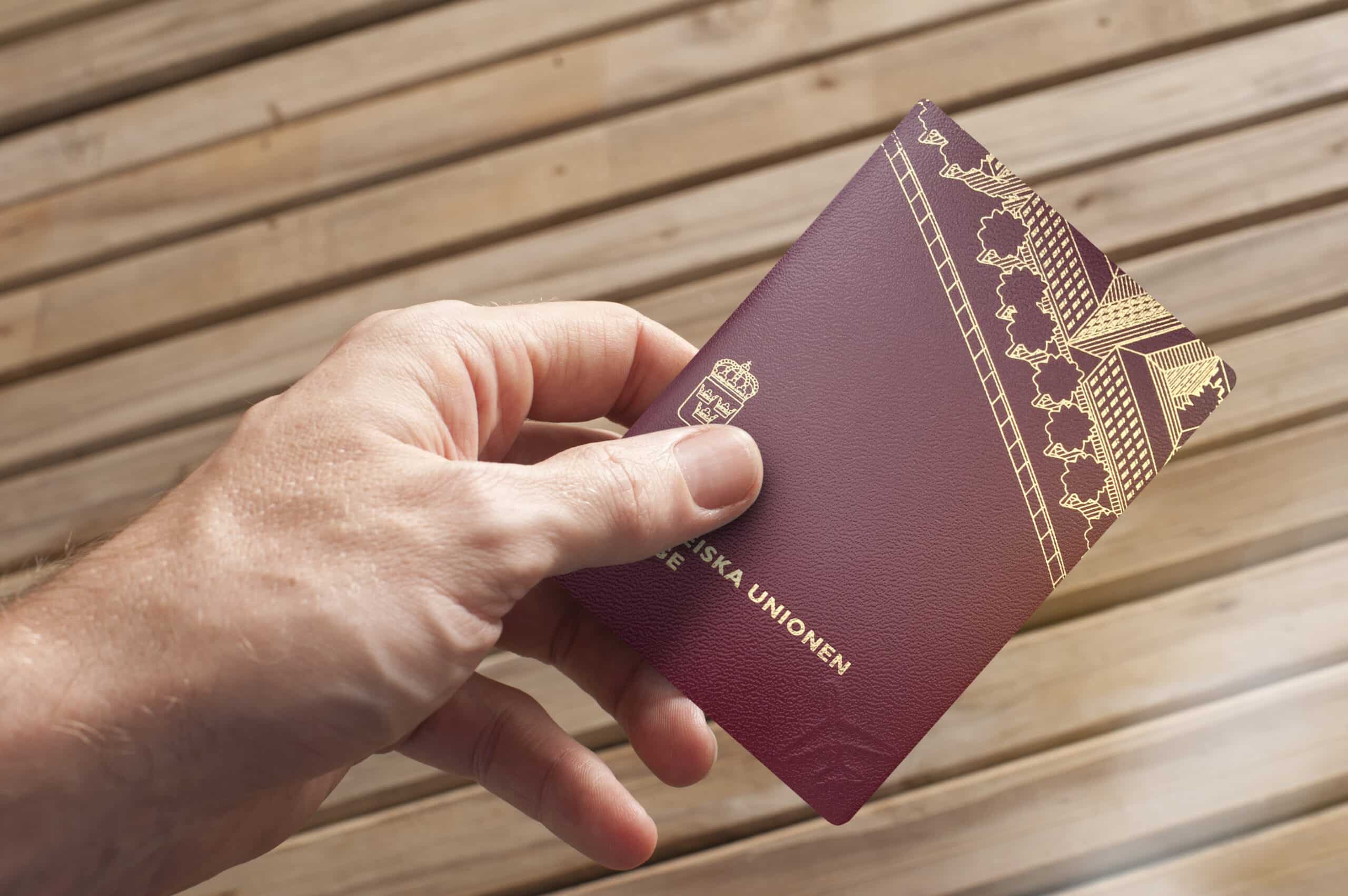 A Swedish passport is a valid identity document and being handover by a candidate for an ID check