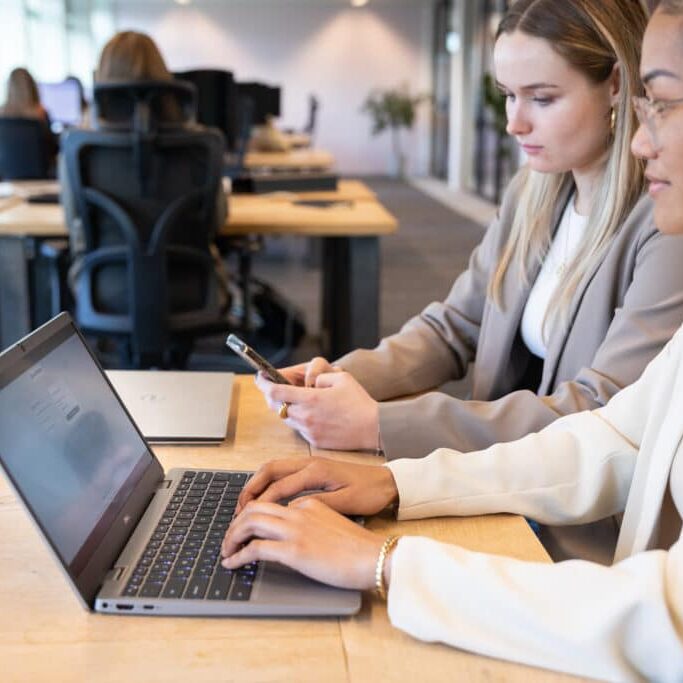 Two employees examine candidates' social media accounts and carry out an social media check and internet scan of the public and dark web.