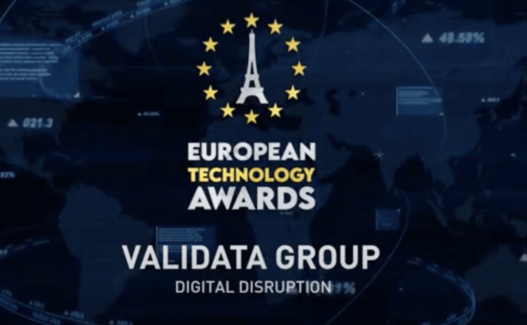 European technology awards - Validata group - digital disruption